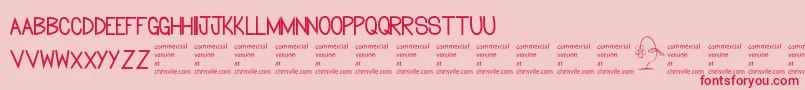 Шрифт Flowersforyou – красные шрифты на розовом фоне
