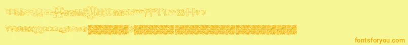 Westernclown Font – Orange Fonts on Yellow Background