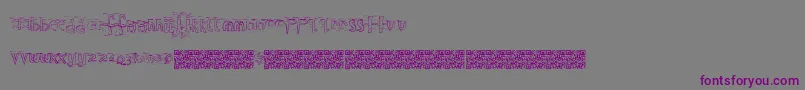 Westernclown-Schriftart – Violette Schriften auf grauem Hintergrund