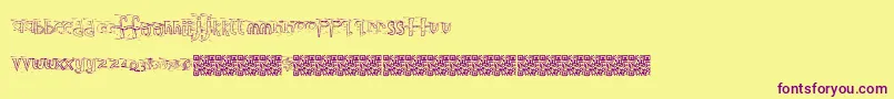 Westernclown Font – Purple Fonts on Yellow Background