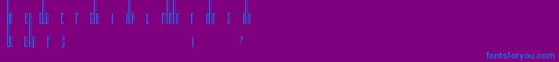 フォントOrganix – 紫色の背景に青い文字