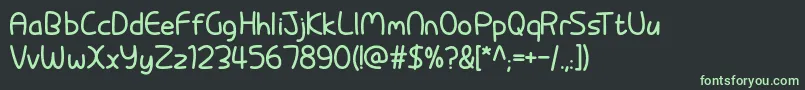 Шрифт Pixabubble – зелёные шрифты на чёрном фоне