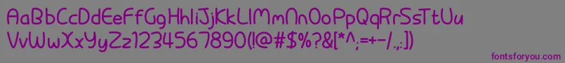 Шрифт Pixabubble – фиолетовые шрифты на сером фоне