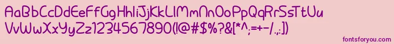 Pixabubble Font – Purple Fonts on Pink Background