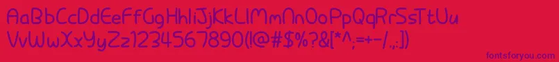 Pixabubble Font – Purple Fonts on Red Background
