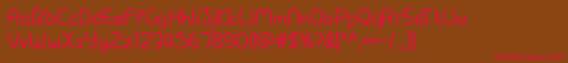 Pixabubble Font – Red Fonts on Brown Background