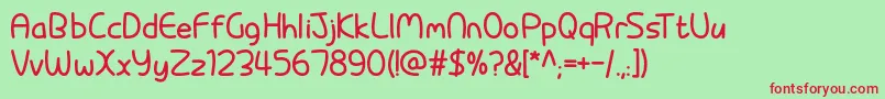 Pixabubble Font – Red Fonts on Green Background