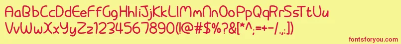 Pixabubble Font – Red Fonts on Yellow Background