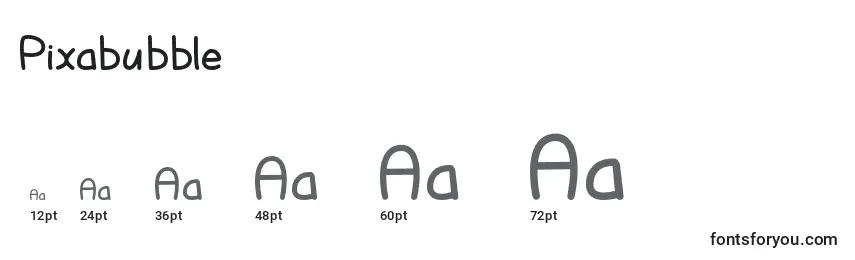 Pixabubble Font Sizes