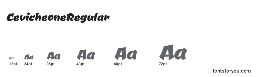 CevicheoneRegular Font Sizes