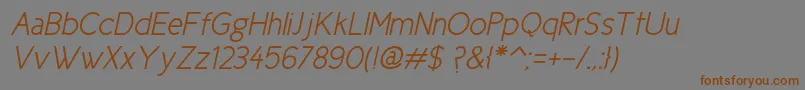 Ciclesemiitalic Font – Brown Fonts on Gray Background