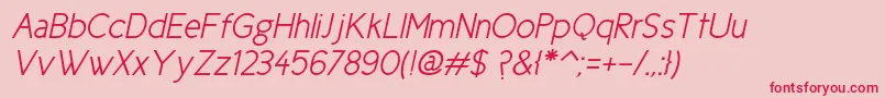 Ciclesemiitalic Font – Red Fonts on Pink Background