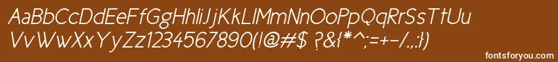 Ciclesemiitalic Font – White Fonts on Brown Background