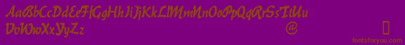 Bilitis Font – Brown Fonts on Purple Background