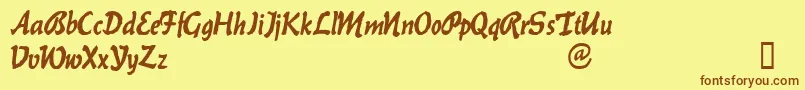 Bilitis Font – Brown Fonts on Yellow Background
