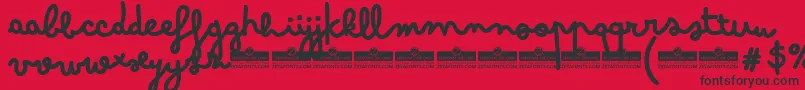 BimboWhiteboardTrial Font – Black Fonts on Red Background