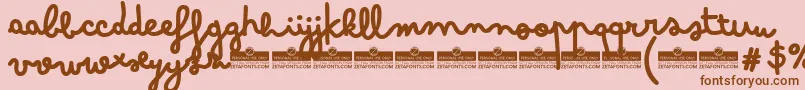 BimboWhiteboardTrial Font – Brown Fonts on Pink Background