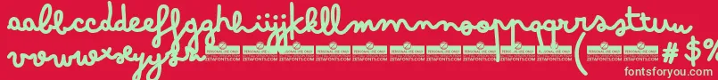 BimboWhiteboardTrial Font – Green Fonts on Red Background