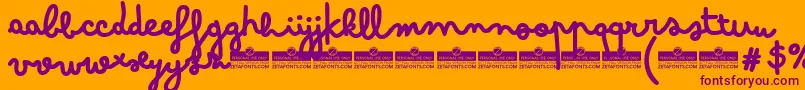 BimboWhiteboardTrial Font – Purple Fonts on Orange Background