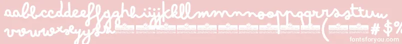 BimboWhiteboardTrial Font – White Fonts on Pink Background