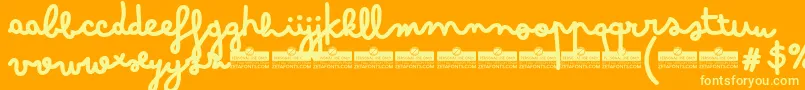 BimboWhiteboardTrial Font – Yellow Fonts on Orange Background