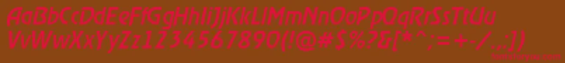 ARewindermediumItalic Font – Red Fonts on Brown Background