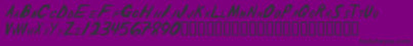 TheShakerCaps Font – Black Fonts on Purple Background