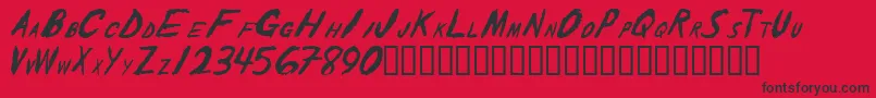 TheShakerCaps Font – Black Fonts on Red Background