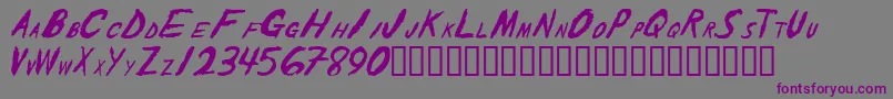 TheShakerCaps Font – Purple Fonts on Gray Background