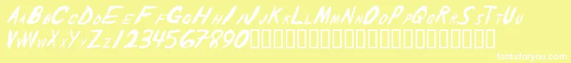 TheShakerCaps Font – White Fonts on Yellow Background