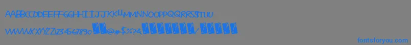 Sodacrack Font – Blue Fonts on Gray Background