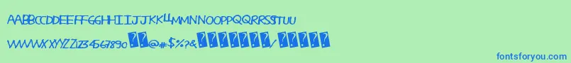 Lisätietoja Sodacrack-fontista Sodacrack-fontti – siniset fontit vihreällä taustalla