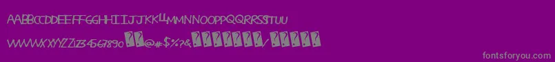 Sodacrack Font – Gray Fonts on Purple Background