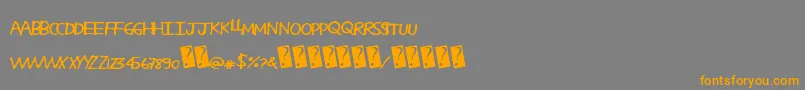 Sodacrack-fontti – oranssit fontit harmaalla taustalla