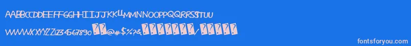 Sodacrack Font – Pink Fonts on Blue Background