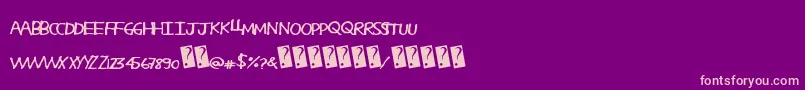 Sodacrack Font – Pink Fonts on Purple Background