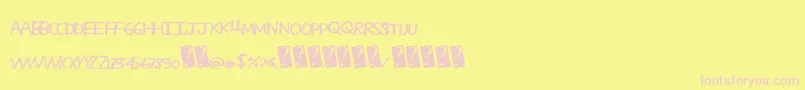 Sodacrack Font – Pink Fonts on Yellow Background