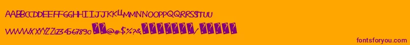 Sodacrack Font – Purple Fonts on Orange Background