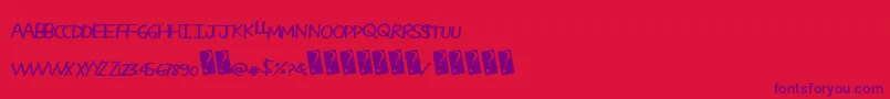 Sodacrack-Schriftart – Violette Schriften auf rotem Hintergrund