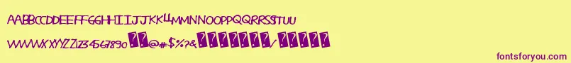 Sodacrack Font – Purple Fonts on Yellow Background