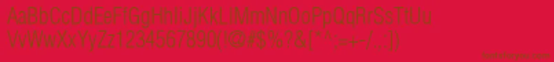 ContextLightCondensedSsiLightCondensed Font – Brown Fonts on Red Background