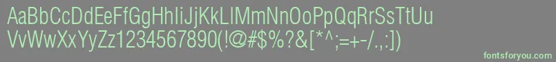 ContextLightCondensedSsiLightCondensed Font – Green Fonts on Gray Background