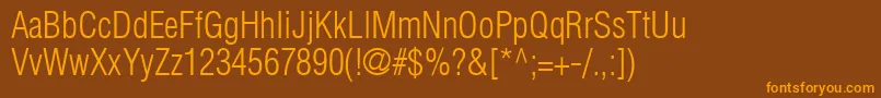ContextLightCondensedSsiLightCondensed Font – Orange Fonts on Brown Background