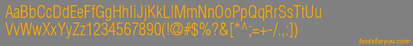ContextLightCondensedSsiLightCondensed Font – Orange Fonts on Gray Background