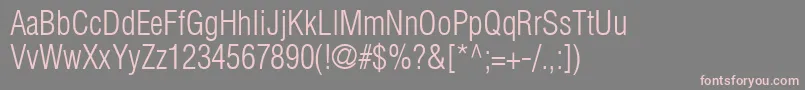 ContextLightCondensedSsiLightCondensed Font – Pink Fonts on Gray Background