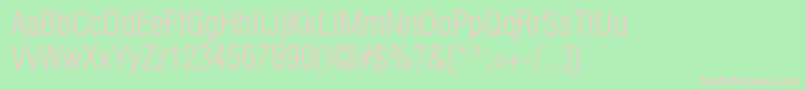 ContextLightCondensedSsiLightCondensed Font – Pink Fonts on Green Background