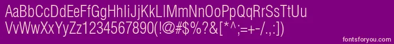 Шрифт ContextLightCondensedSsiLightCondensed – розовые шрифты на фиолетовом фоне