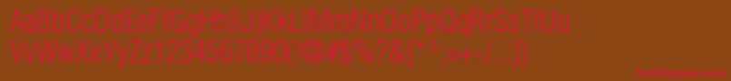 ContextLightCondensedSsiLightCondensed Font – Red Fonts on Brown Background