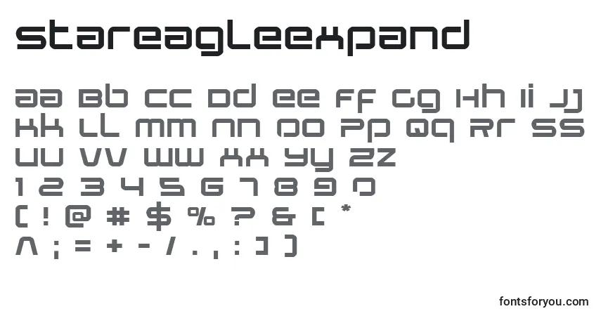 Stareagleexpandフォント–アルファベット、数字、特殊文字