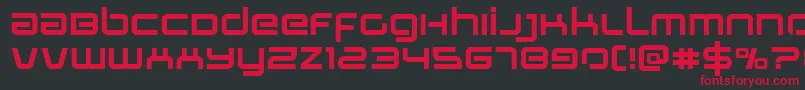 フォントStareagleexpand – 黒い背景に赤い文字